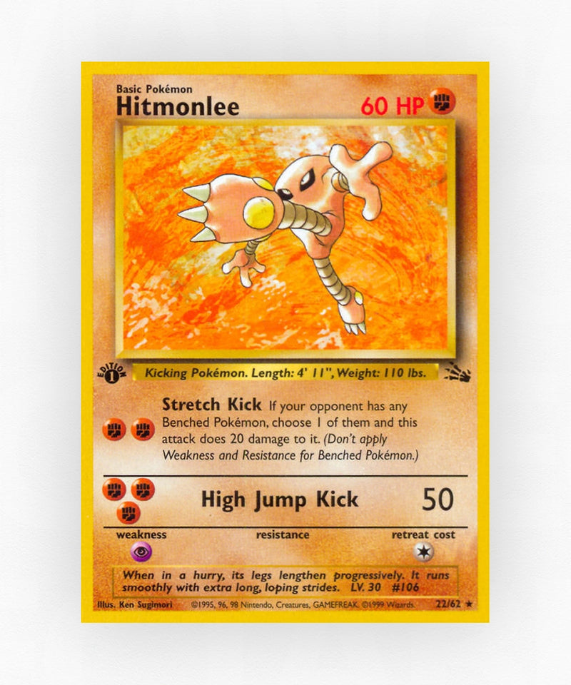 Hitmonlee - Fossil 22/62 (Unlimited Non-Holo)