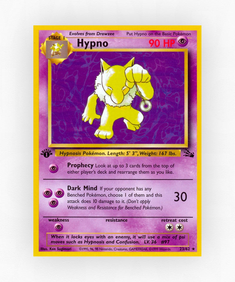Hypno - Fossil 23/62 (1st Edition Non-Holo)
