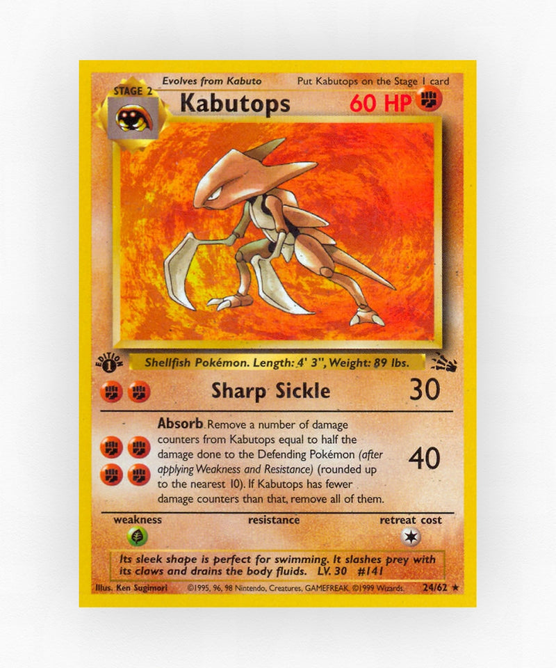 Kabutops - Fossil 24/62 (Unlimited Non-Holo)