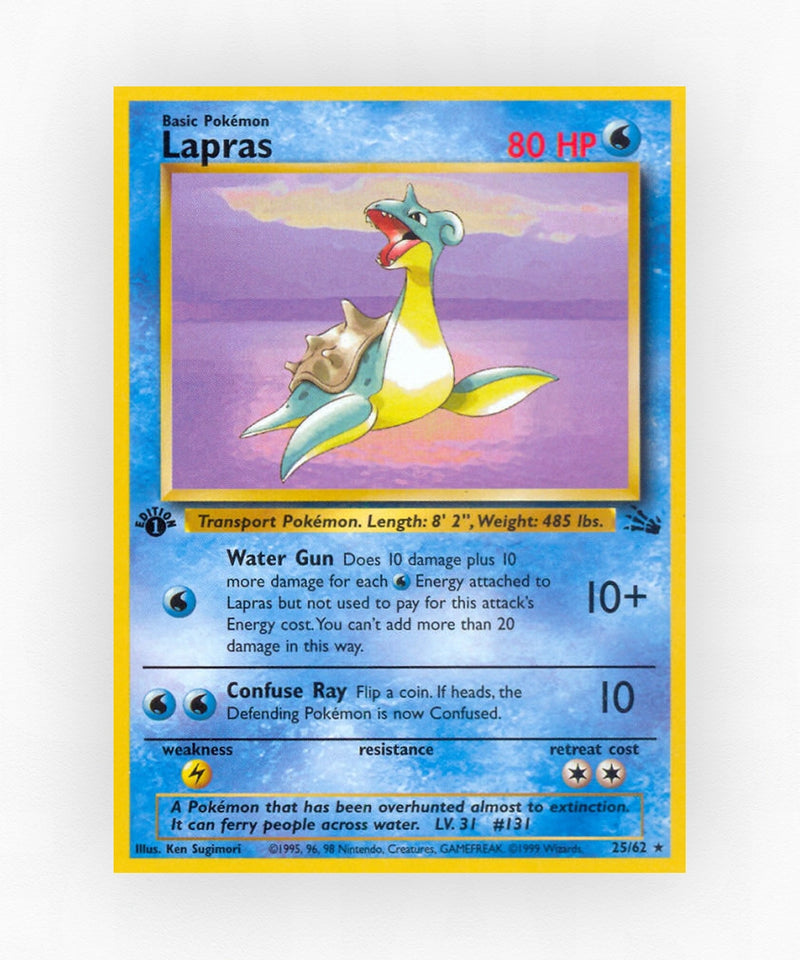 Lapras - Fossil 25/62 (1st Edition Non-Holo)