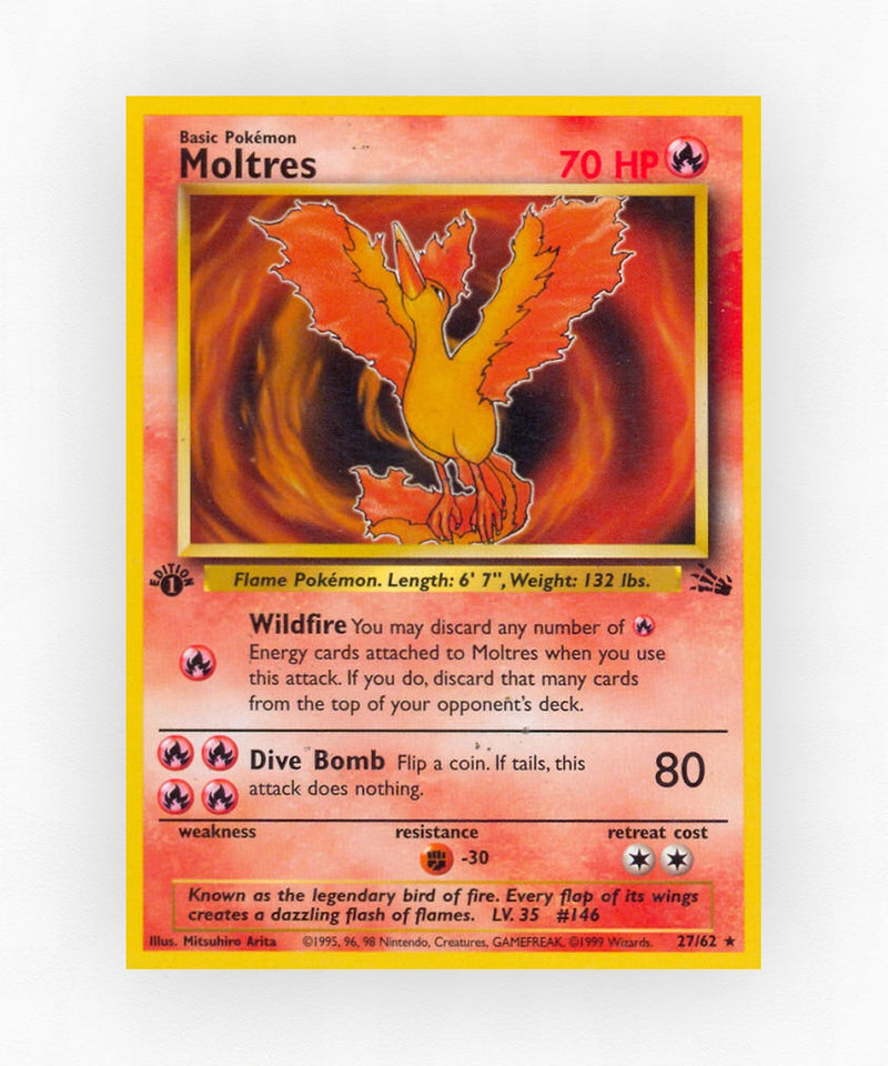 Moltres - Fossil 27/62 (Unlimited Non-Holo)