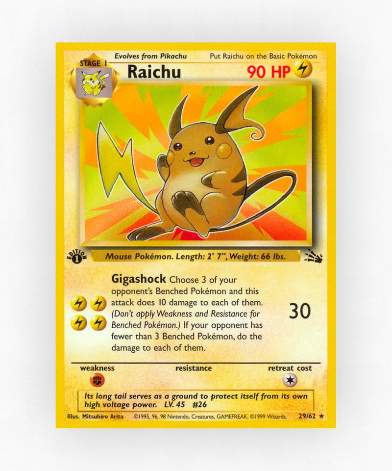 Raichu - Fossil 29/62 (Unlimited Non-Holo)