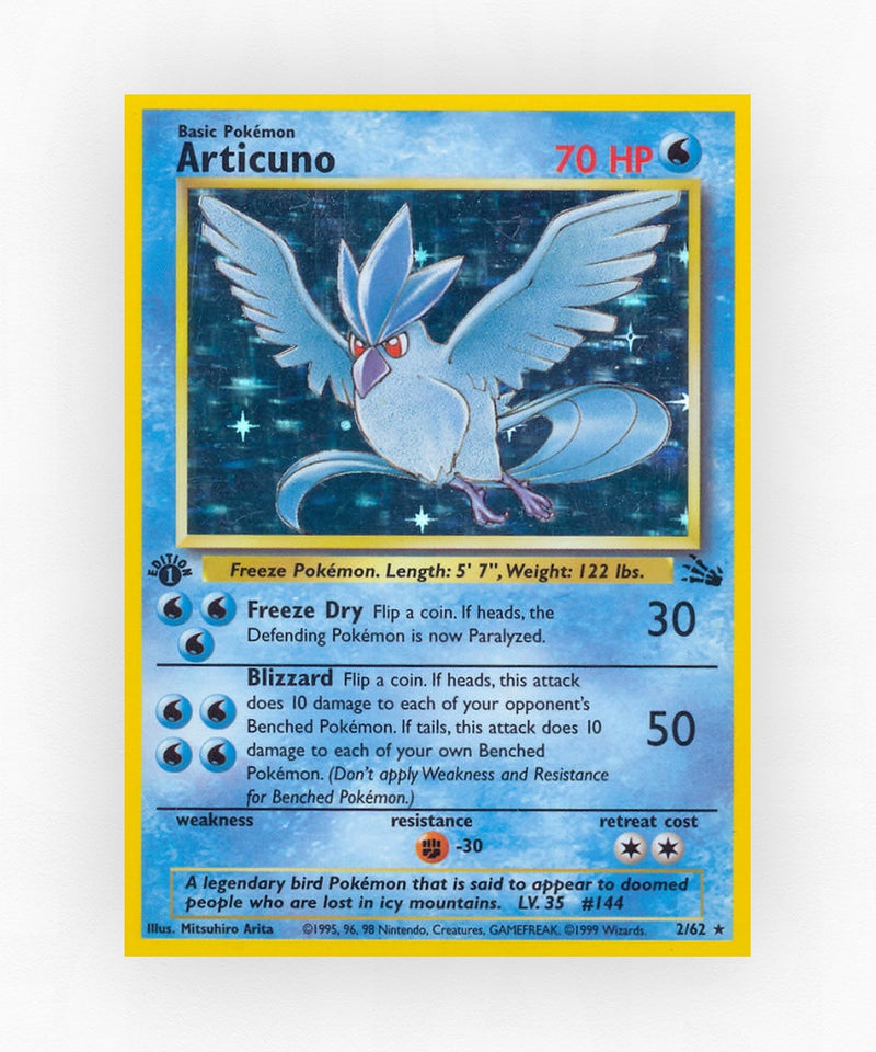 Articuno - Fossil 2/62 (Unlimited Holo)