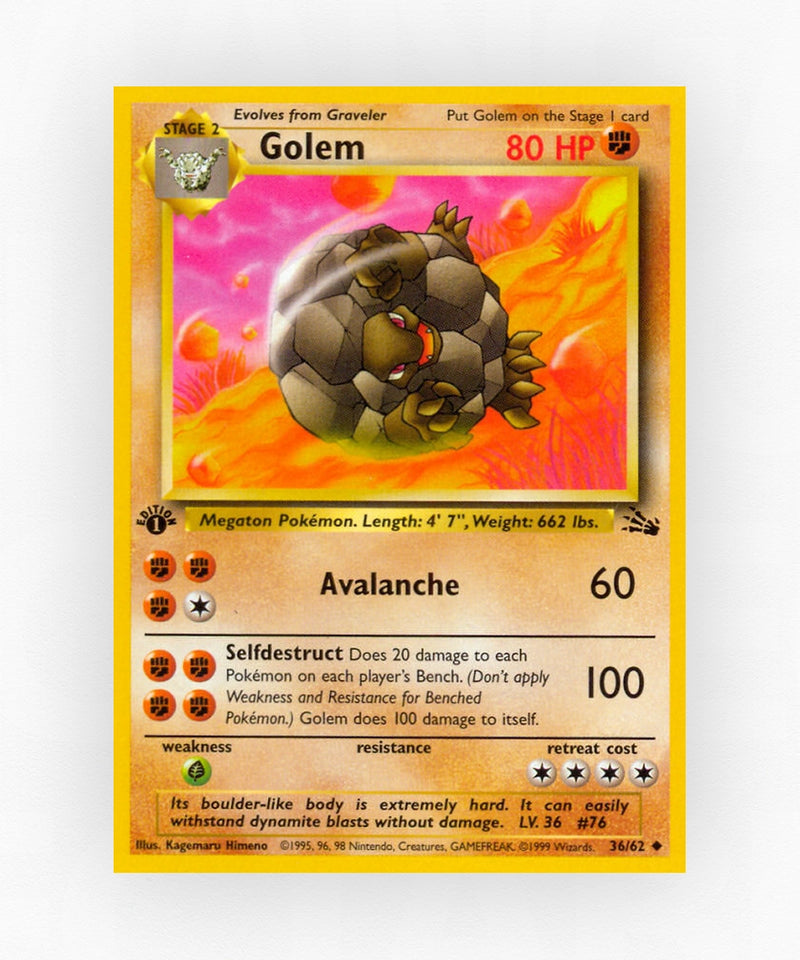 Golem - Fossil 36/62 (Unlimited Non-Holo)