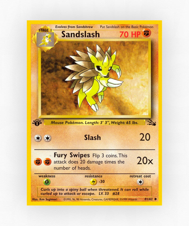 Sandslash - Fossil 41/62 (1st Edition Non-Holo)