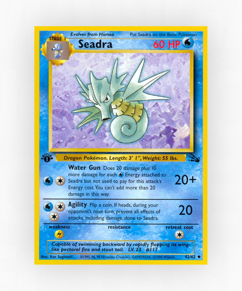 Seadra - Fossil 42/62 (1st Edition Non-Holo)
