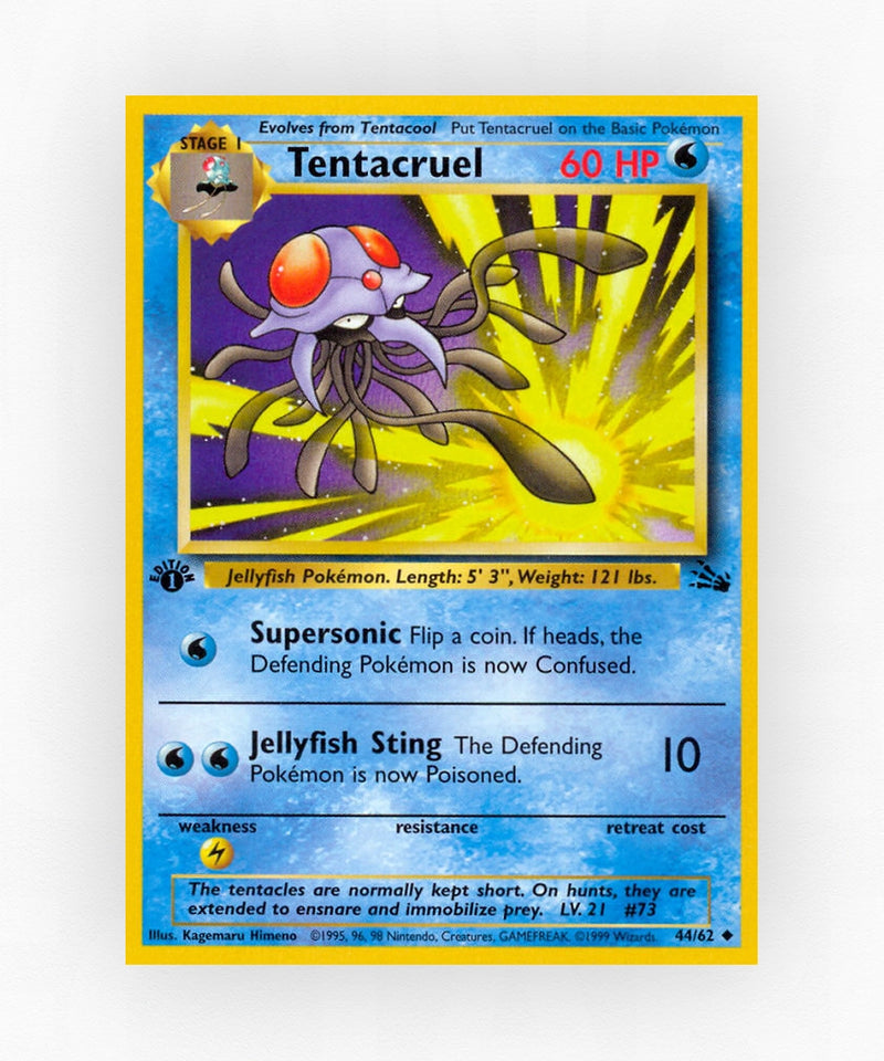Tentacruel - Fossil 44/62 (1st Edition Non-Holo)