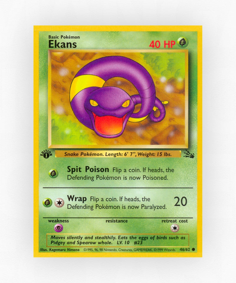 Ekans - Fossil 46/62 (1st Edition Non-Holo)