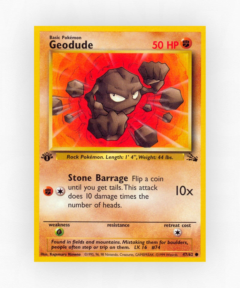 Geodude - Fossil 47/62 (1st Edition Non-Holo)