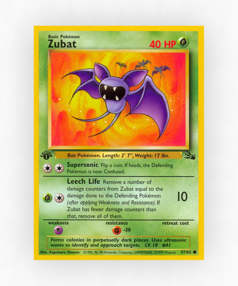 Zubat - Fossil 57/62 (Unlimited Non-Holo)