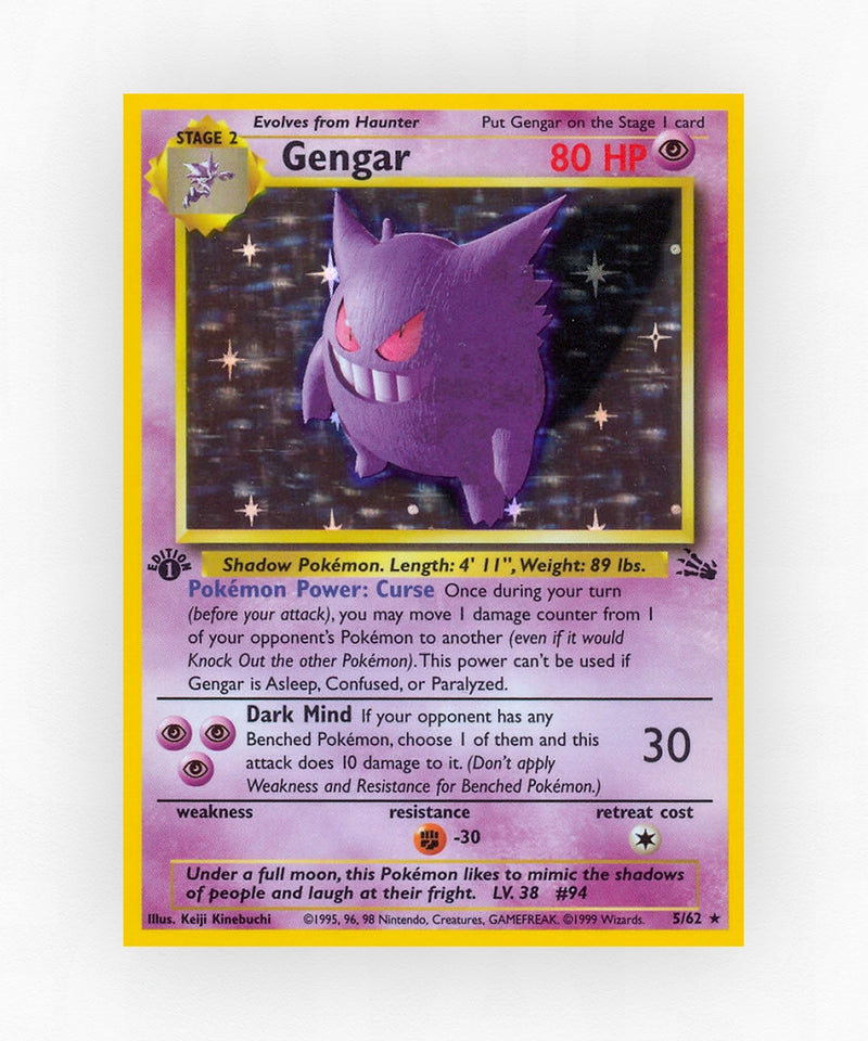 Gengar - Fossil 5/62 (Unlimited Holo)