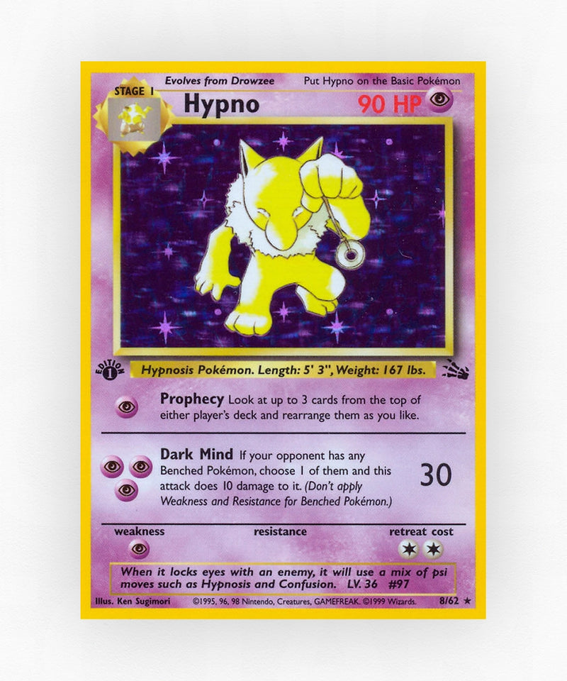 Hypno - Fossil 8/62 (Unlimited Holo)