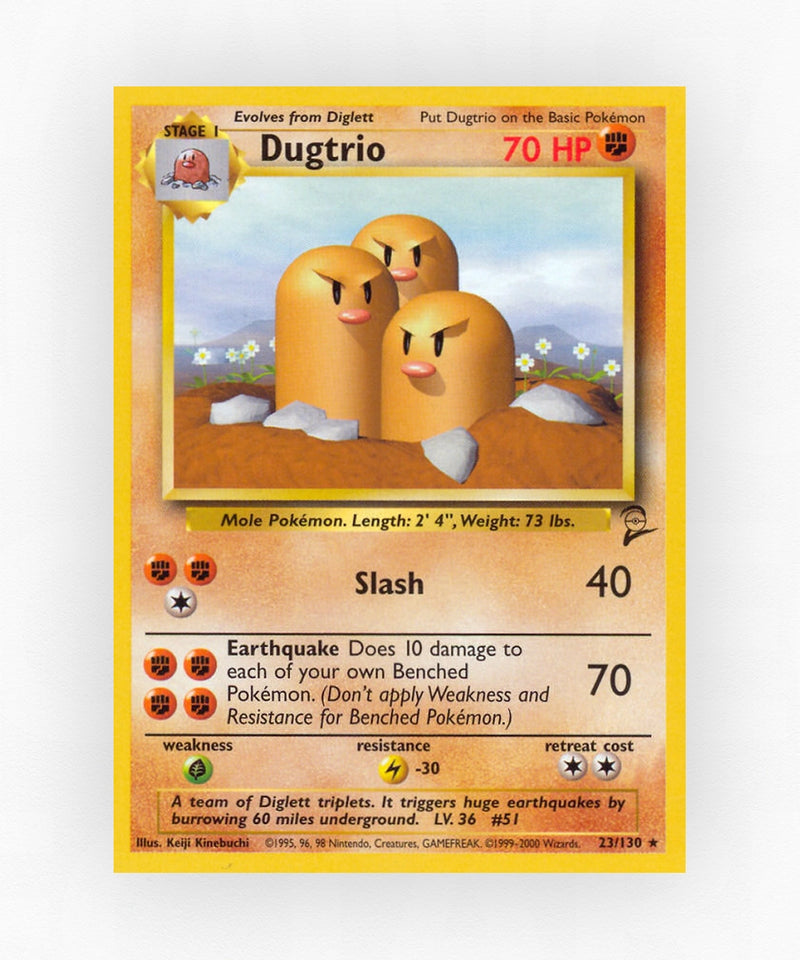 Dugtrio - Base Set 2 23/130 (Non-Holo)