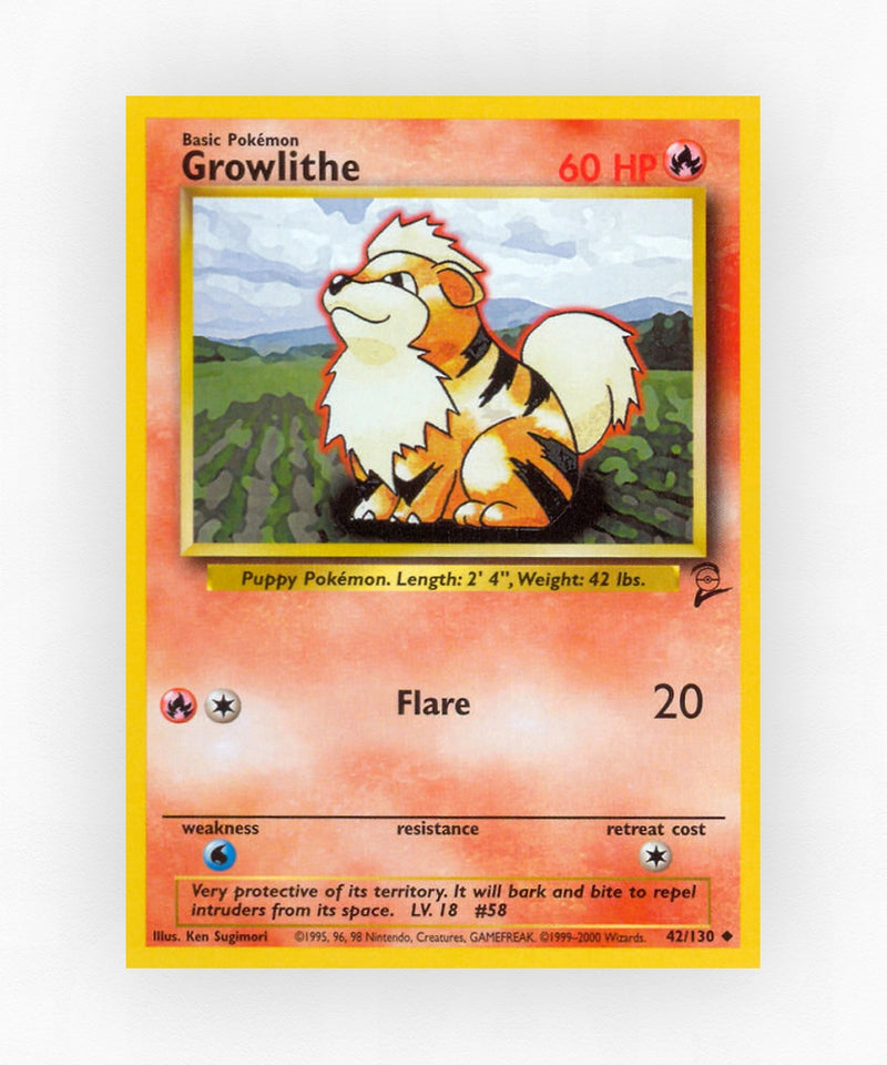 Growlithe - Base Set 2 42/130 (Non-Holo)