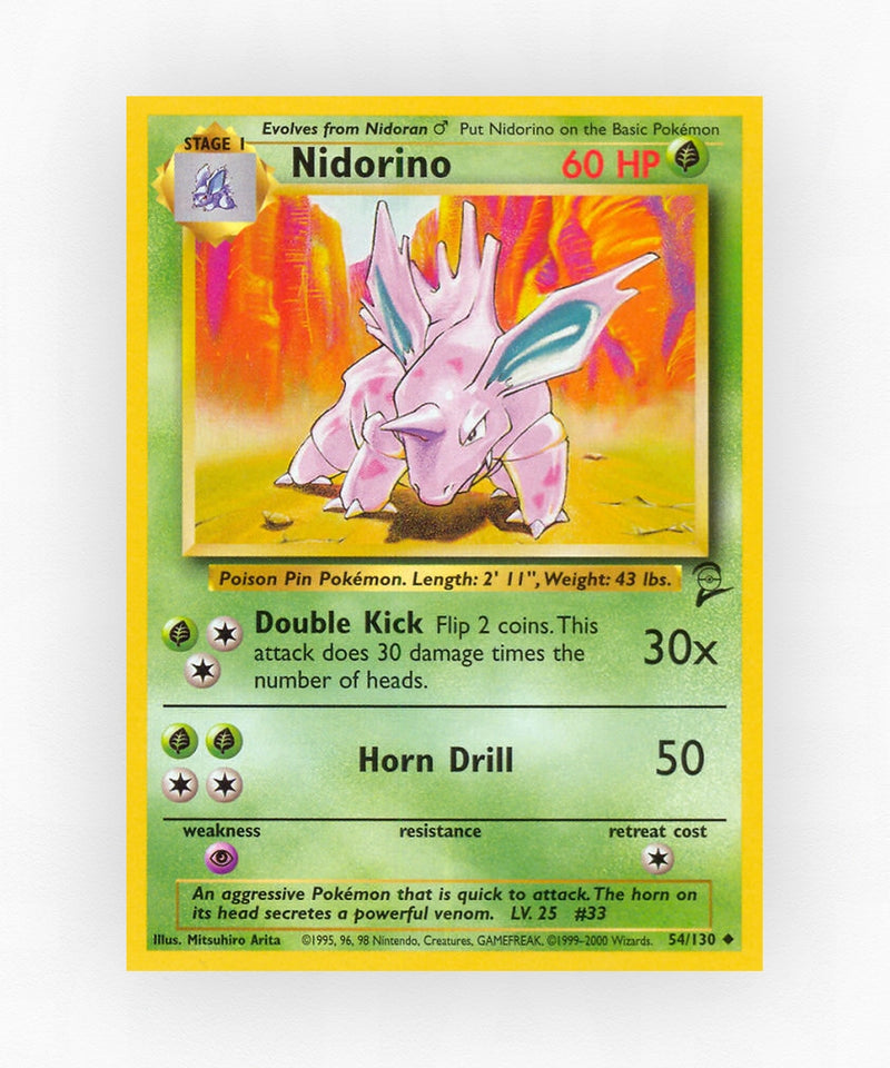 Nidorino - Base Set 2 54/130 (Non-Holo)