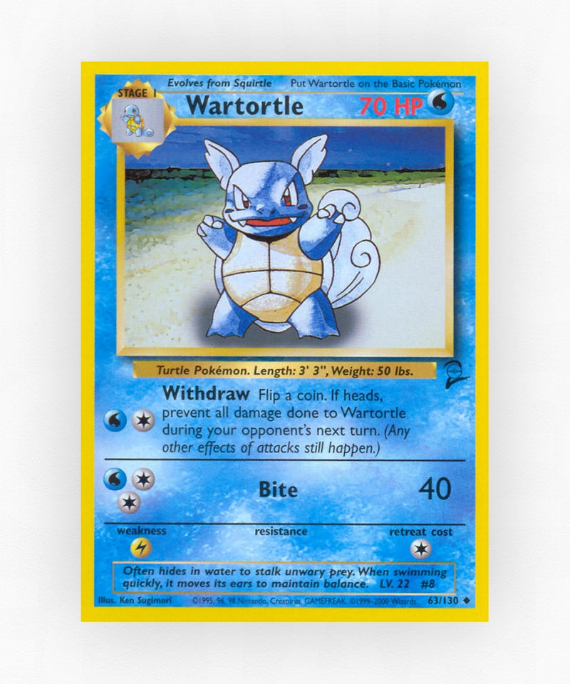 Wartortle - Base Set 2 63/130 (Non-Holo)