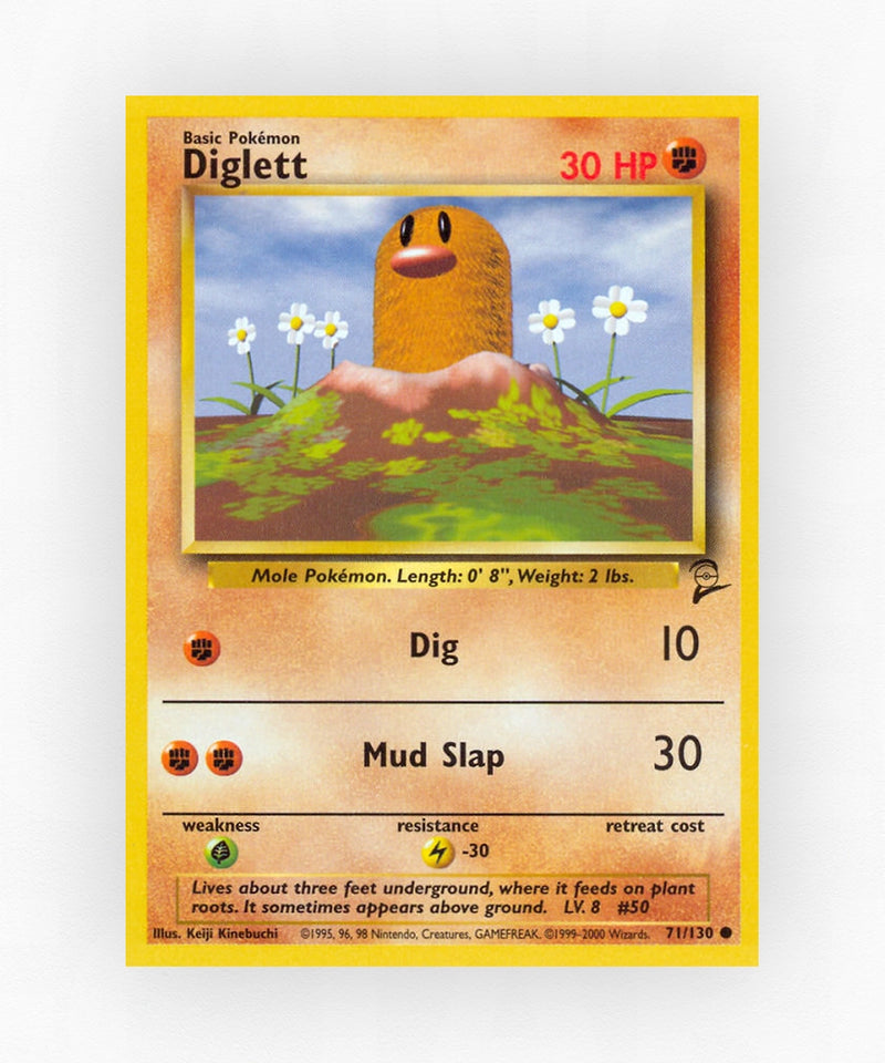 Diglett - Base Set 2 71/130 (Non-Holo)