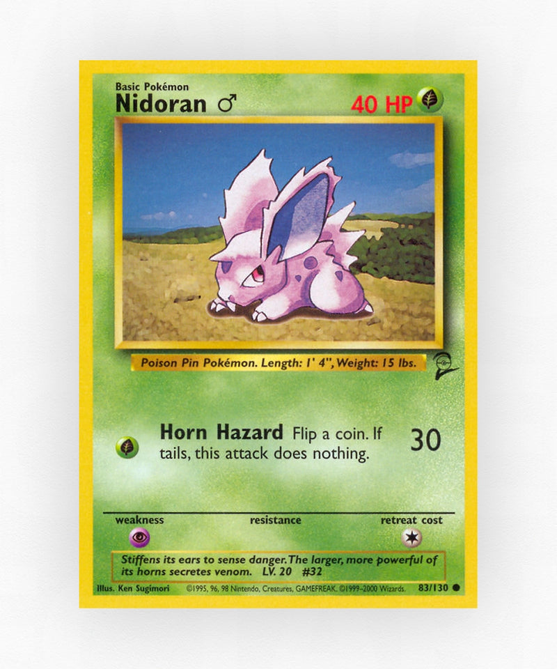Nidoran ♂ - Base Set 2 83/130 (Non-Holo)