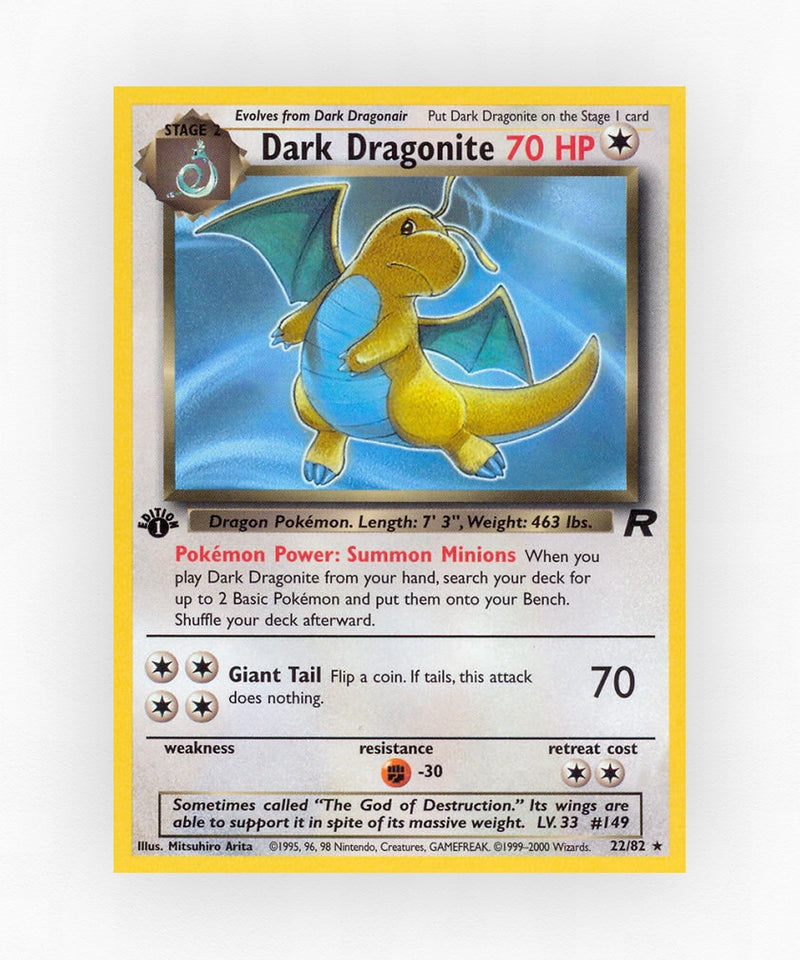Dark Dragonite - Team Rocket 22/82 (1st Edition Non-Holo)