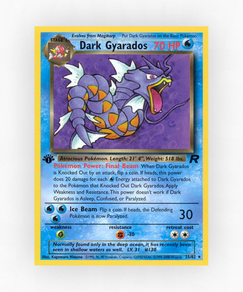 Dark Gyarados - Team Rocket 25/82 (1st Edition Non-Holo)