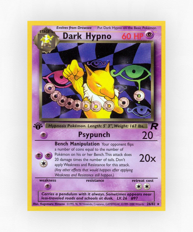 Dark Hypno - Team Rocket 26/82 (1st Edition Non-Holo)