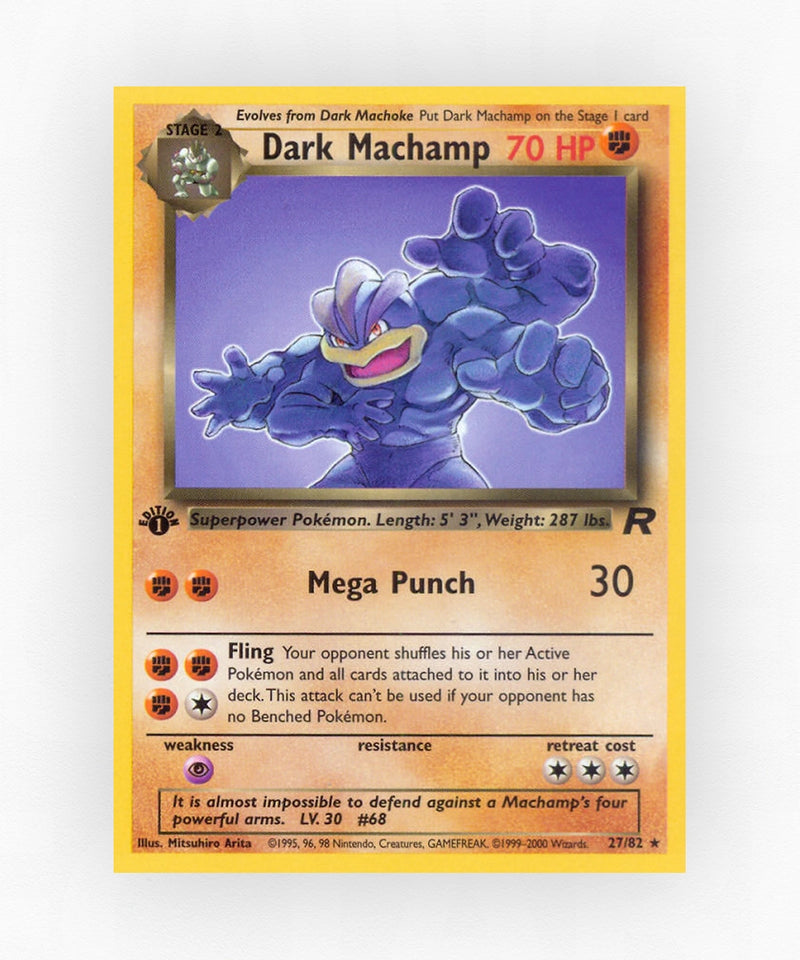 Dark Machamp - Team Rocket 27/82 (1st Edition Non-Holo)