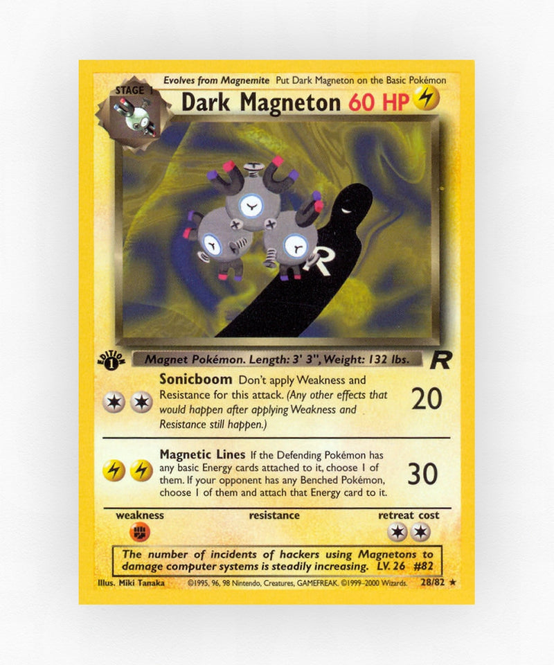 Dark Magneton - Team Rocket 28/82 (1st Edition Non-Holo)