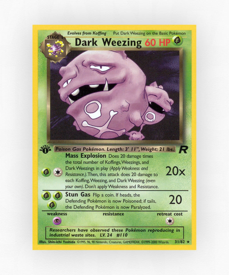 Dark Weezing - Team Rocket 31/82 (Unlimited Non-Holo)