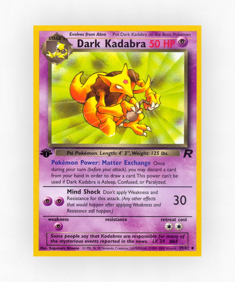 Dark Kadabra - Team Rocket 39/82 (Unlimited Non-Holo)
