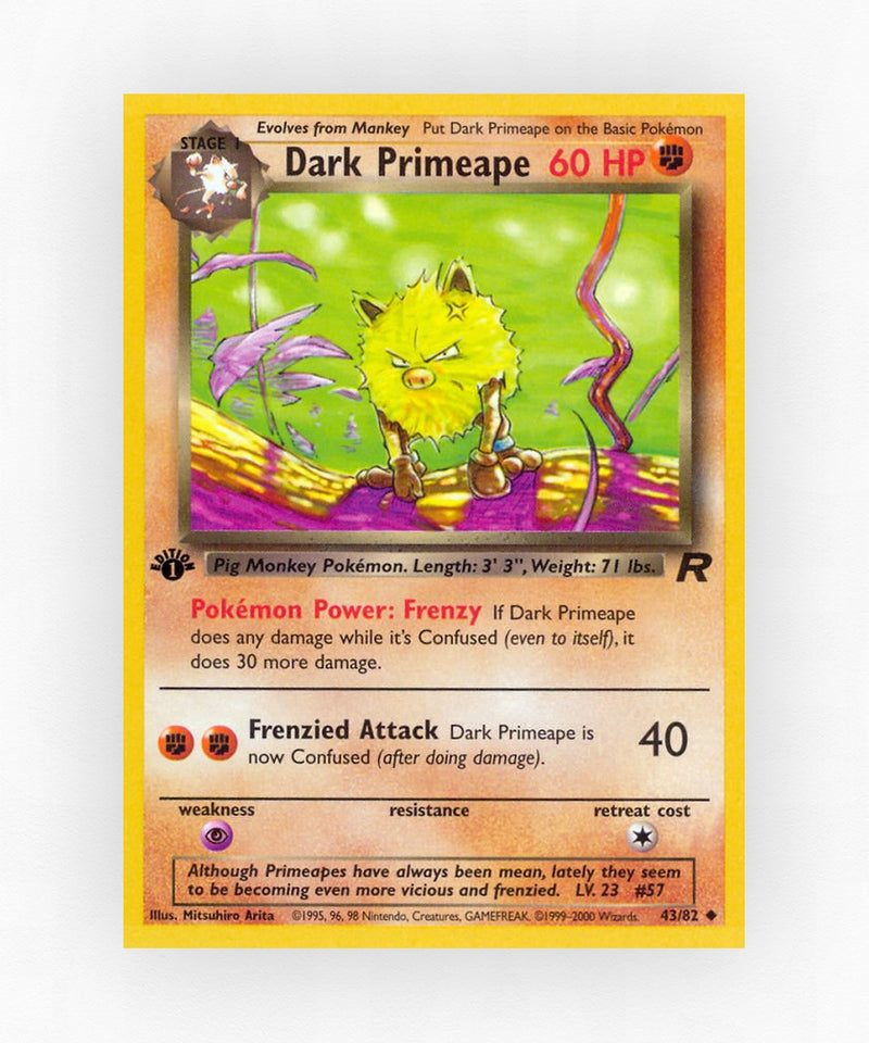 Dark Primeape - Team Rocket 43/82 (Unlimited Non-Holo)