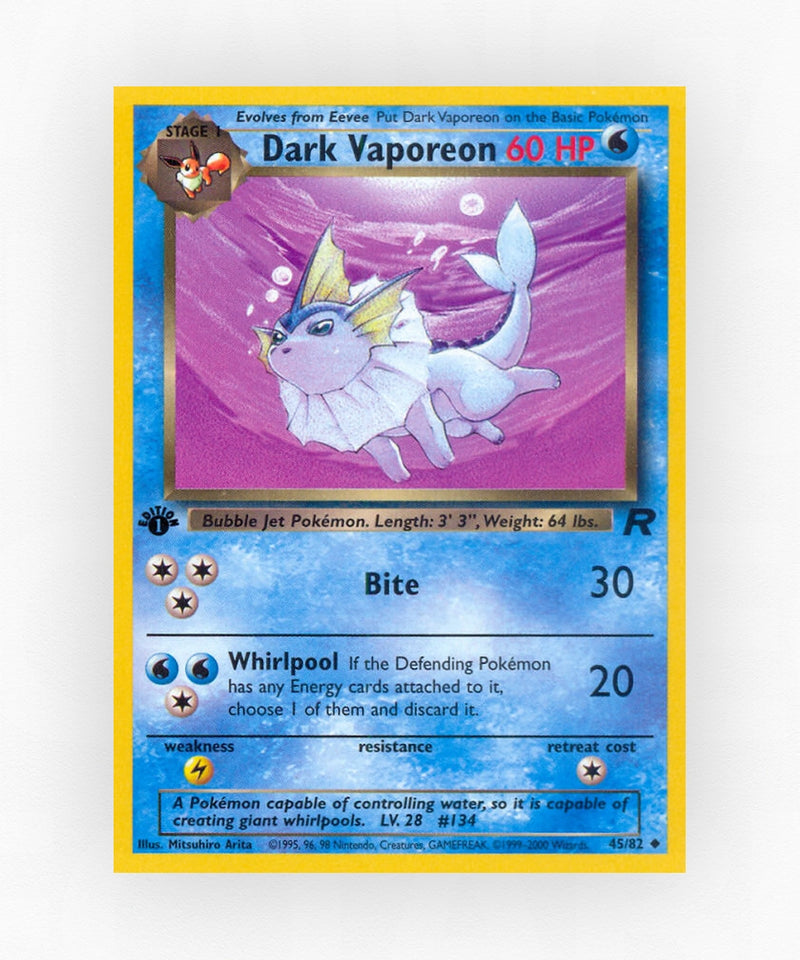 Dark Vaporeon - Team Rocket 45/82 (Unlimited Non-Holo)