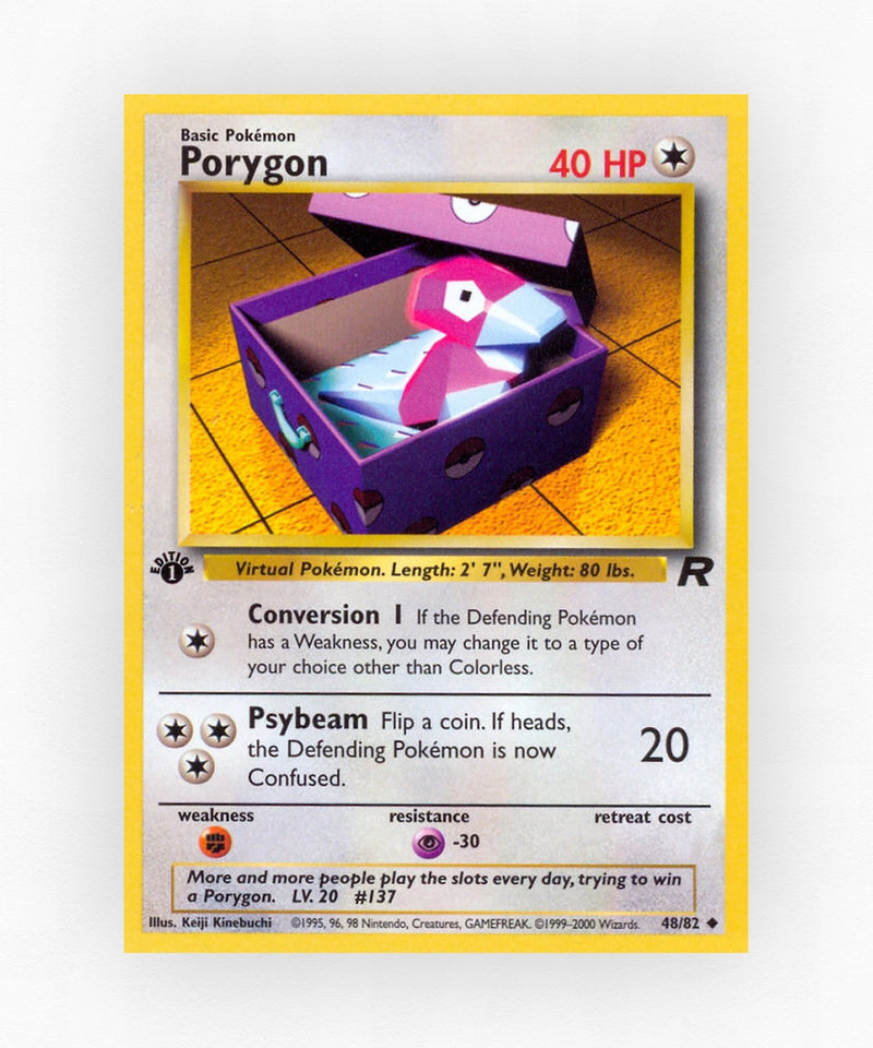 Porygon - Team Rocket 48/82 (1st Edition Non-Holo)