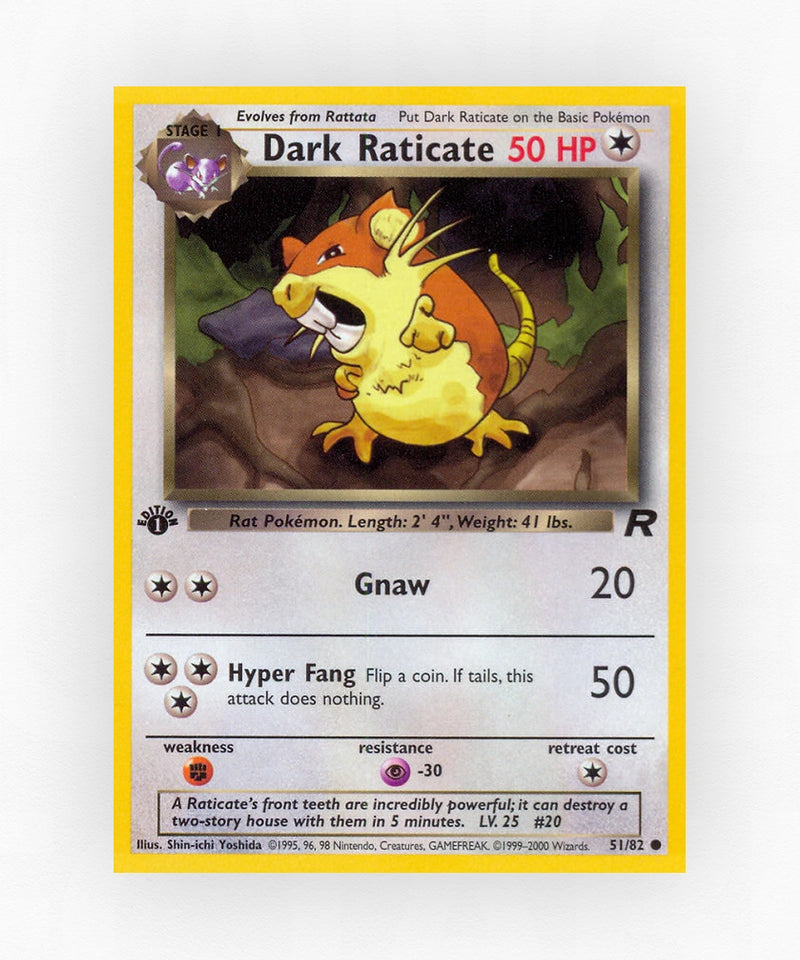 Dark Raticate - Team Rocket 51/82 (Unlimited Non-Holo)