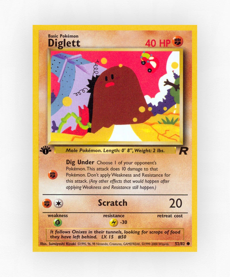 Diglett - Team Rocket 52/82 (1st Edition Non-Holo)