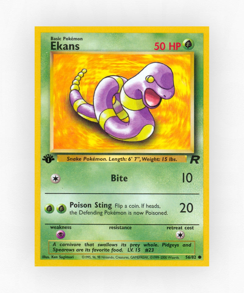 Ekans - Team Rocket 56/82 (1st Edition Non-Holo)