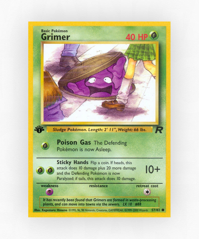 Grimer - Team Rocket 57/82 (1st Edition Non-Holo)