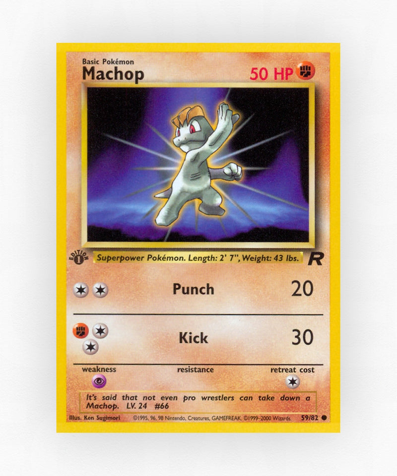 Machop - Team Rocket 59/82 (1st Edition Non-Holo)