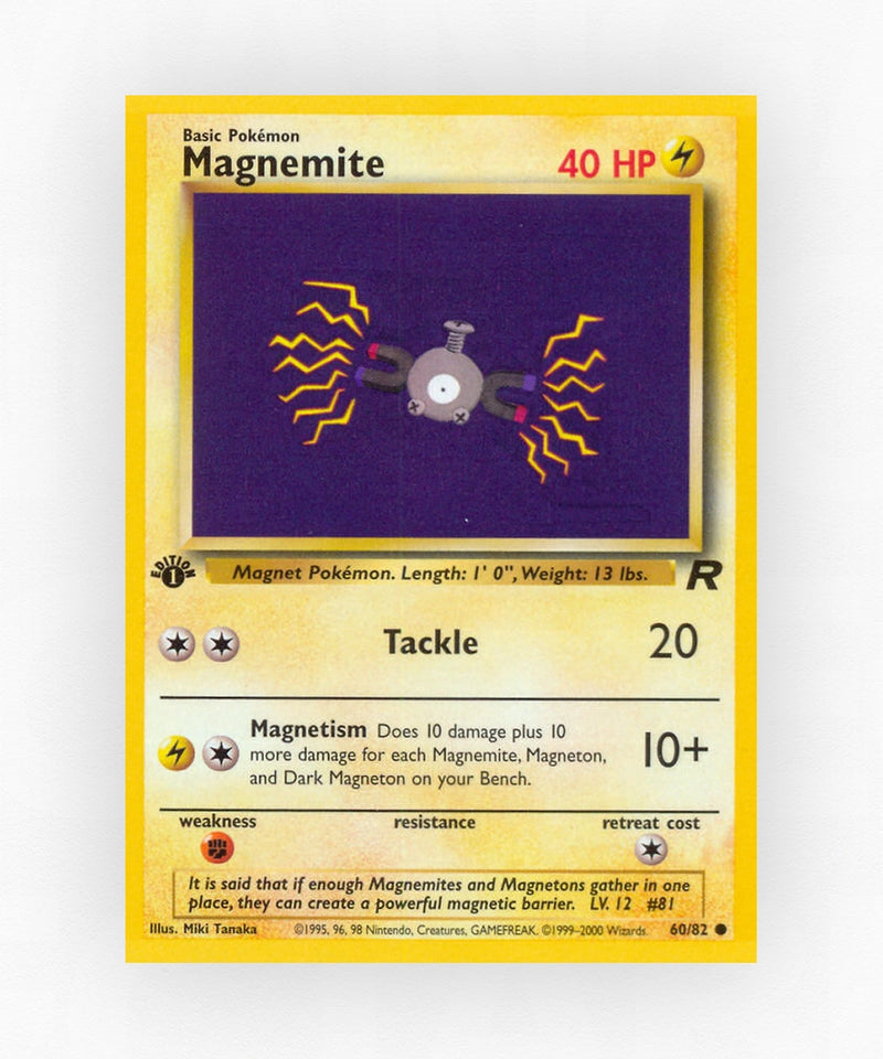 Magnemite - Team Rocket 60/82 (1st Edition Non-Holo)