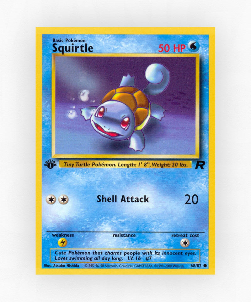 Squirtle - Team Rocket 68/82 (1st Edition Non-Holo)