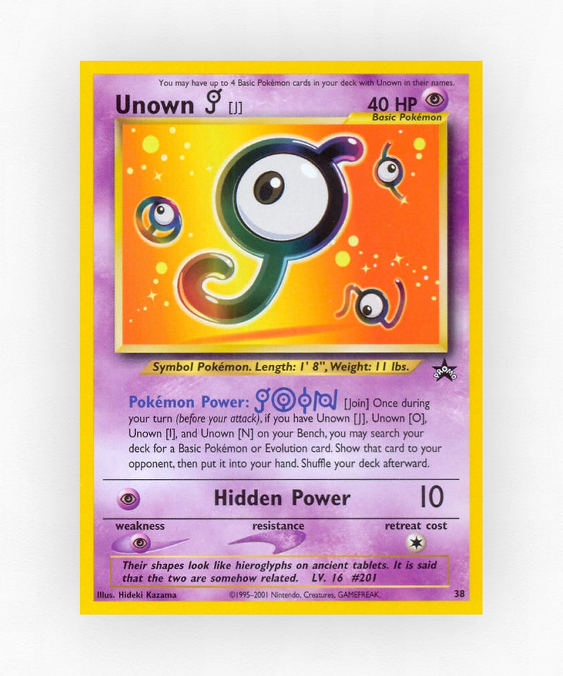 Unown [J] - Wizards Black Star Promos 38 (Non-Holo)