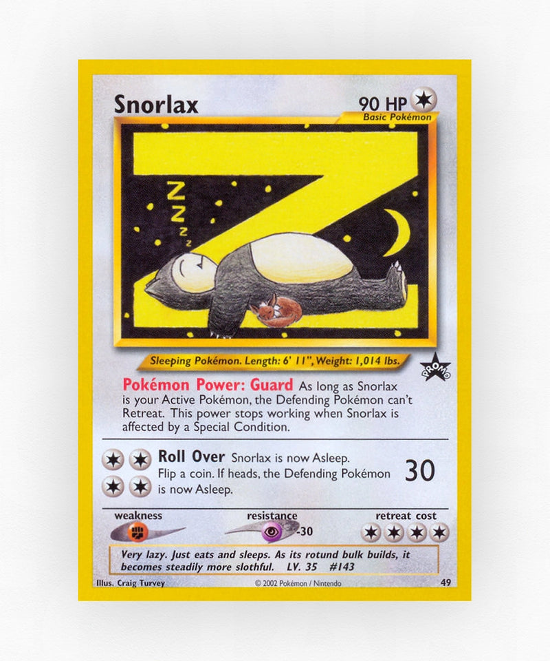 Snorlax - Wizards Black Star Promos 49 (Non-Holo)