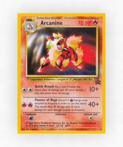 Arcanine - Wizards Black Star Promos 6 (Non-Holo)