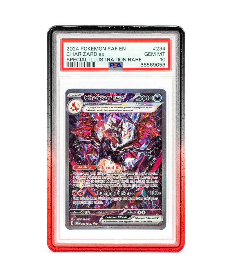 Cardboard Guardian Vanta Case - Gradient Series (PSA) - Crimson Moon - front