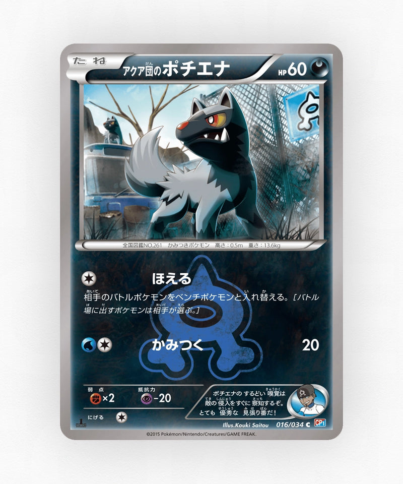 Team Aqua's Poochyena - Magma Gang VS Aqua Gang: Double Crisis 016/034 (1st Edition Non-Holo)