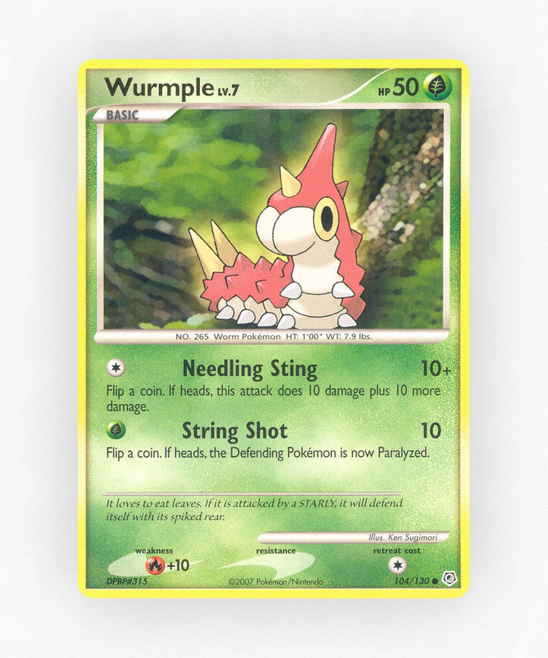 Wurmple - Diamond & Pearl 104/130 (Reverse Holo)