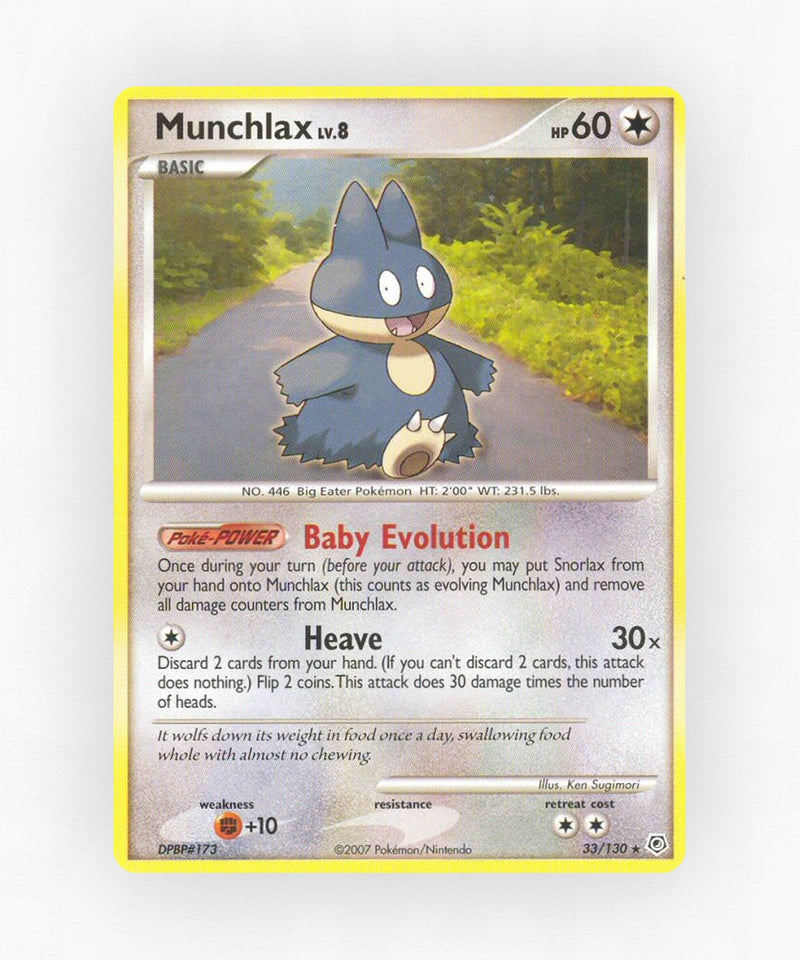 Munchlax - Diamond & Pearl 33/130 (Reverse Holo)