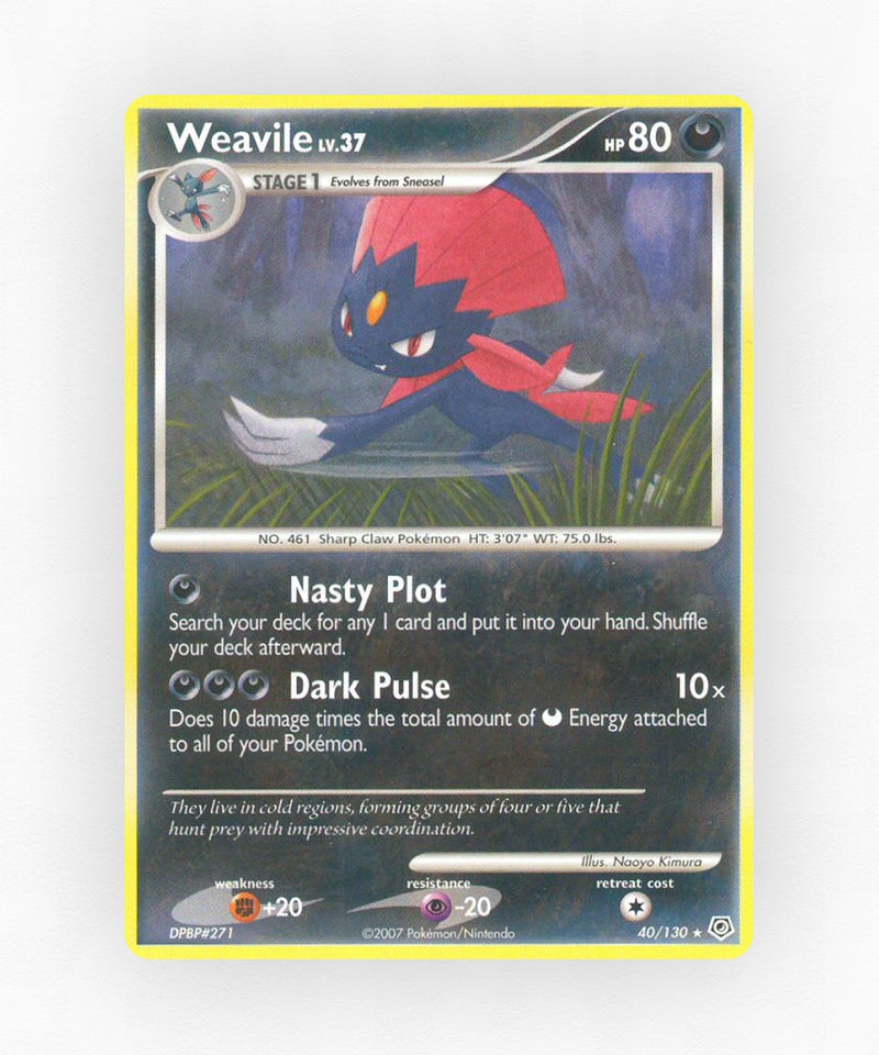 Weavile - Diamond & Pearl 40/130 (Reverse Holo)
