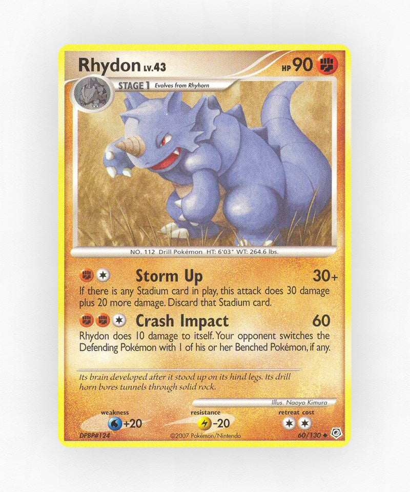 Rhydon - Diamond & Pearl 60/130 (Reverse Holo)