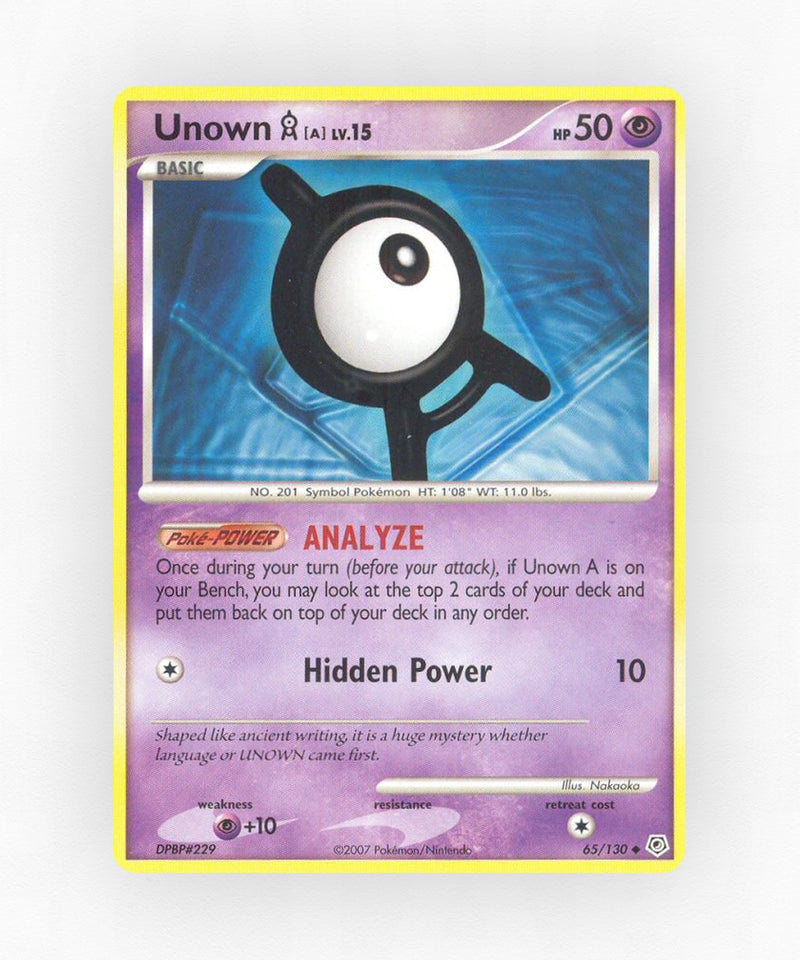 Unown [A] - Diamond & Pearl 65/130 (Reverse Holo)