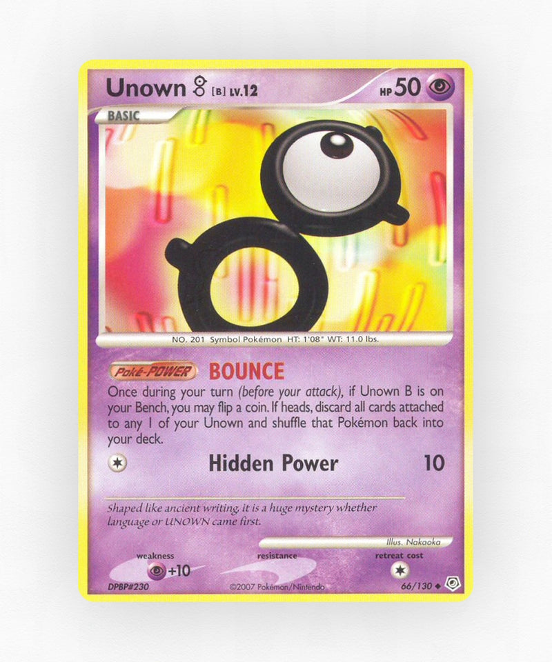 Unown [B] - Diamond & Pearl 66/130 (Reverse Holo)